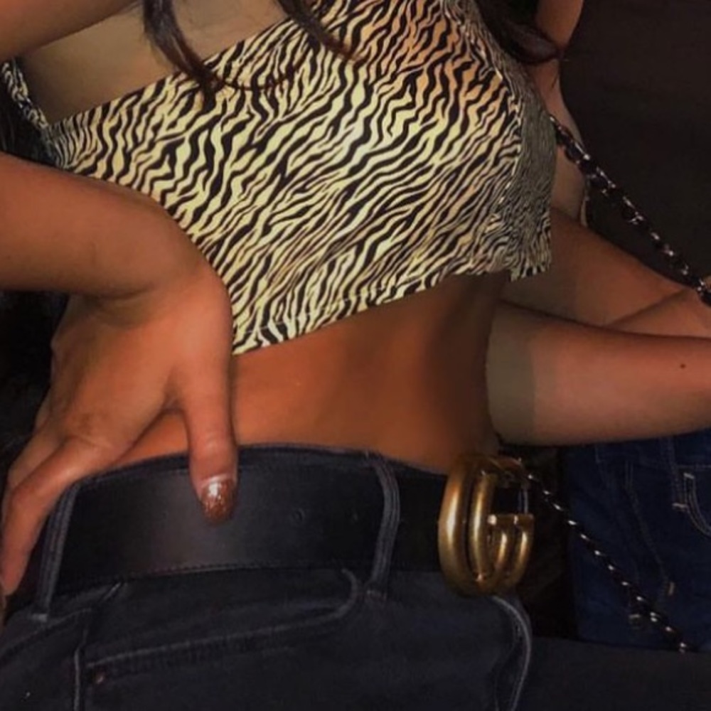 zebra cropped top spaghetti strap🎉🎉🎉